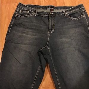 Blue jean bling capris by Earl